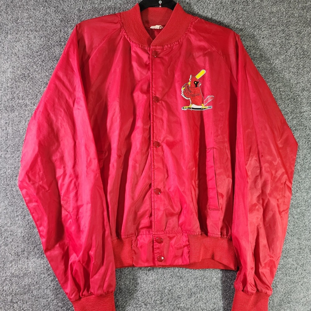 Vintage Satin Chalk Line St Louis Cardinals Light Snap Button Jacket Large